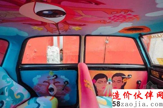 爆改出租车!脑洞大的把风景挪到了车内