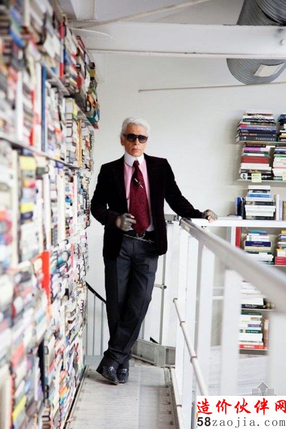 钟爱时装的“老佛爷”居然用图书馆“装饰”家