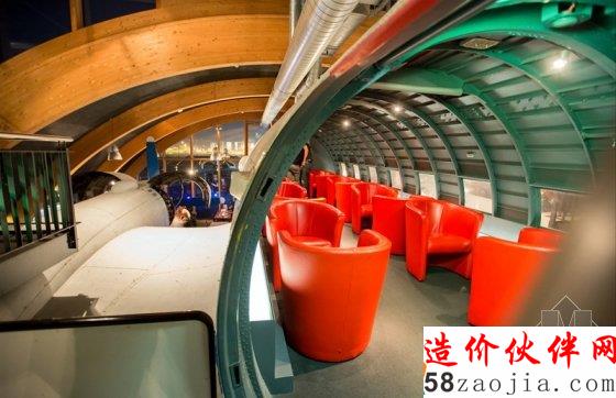 瑞士航空主题餐厅创意新奇 报废飞机变身包厢