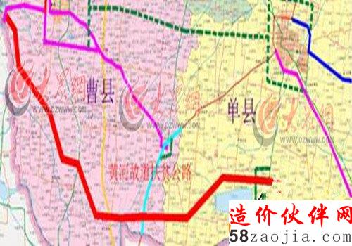 黄河故道扶贫公路示意图