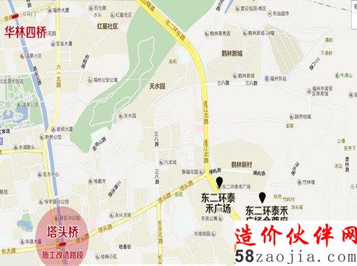 塔头桥施工改造路段