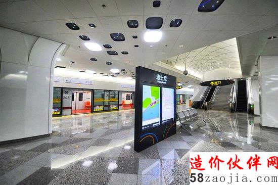 上海地铁迪士尼站已经开始试运营