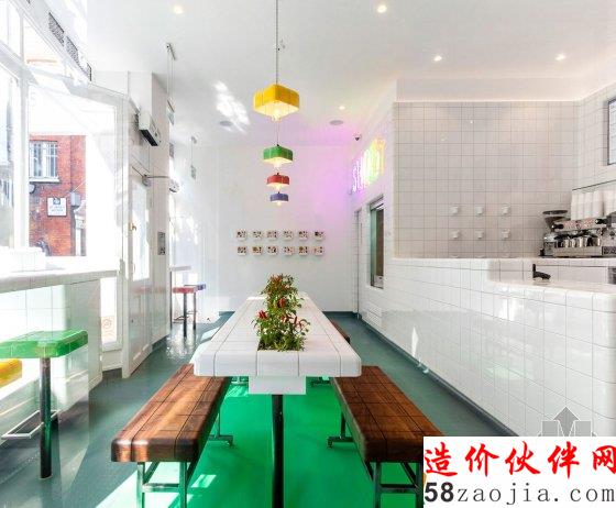 伦敦这间咖啡餐吧,你觉得是实验室还是卫生间风格?