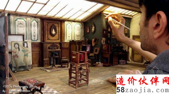 土耳其手工艺人打造出超级逼真的复古影楼模型