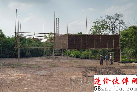 使用竹子和牛粪建造墨尔本展览馆