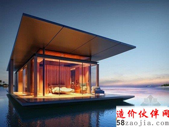 新加坡水上全景漂浮屋