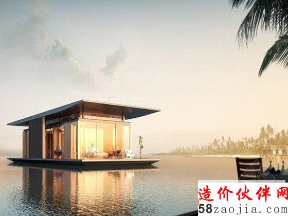 新加坡水上全景漂浮屋